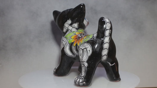 Video of Day of the Dead Chihuahua Figure Talavera Pottery