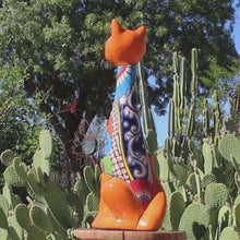 Load and play video in Gallery viewer, Video of Talavera Slender Cat Pottery
