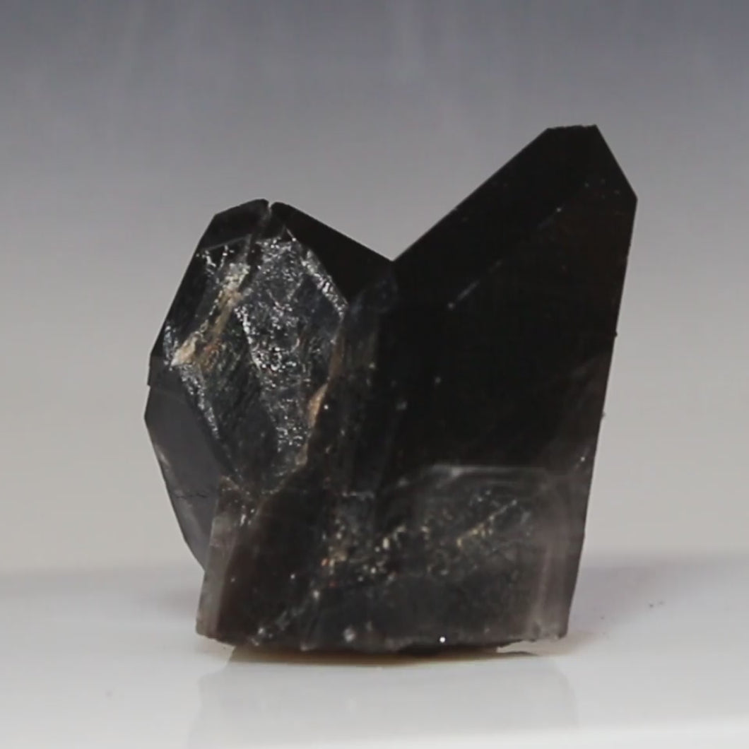 Raven Black Smoky Quartz - 2 Prominent Points