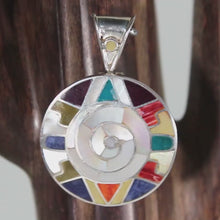 Load and play video in Gallery viewer, Peruvian Circle of Life Pendant - Gemstones &amp; Shell - Urin Huanca
