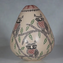 Load and play video in Gallery viewer, video of Mata Ortiz Petite Pottery 8 Etched Owls
