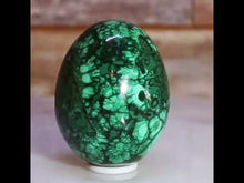Load and play video in Gallery viewer, Malachite Crystal Egg - Liquid-Like Variations
