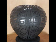 Load and play video in Gallery viewer, Señor Eli Ortiz - Black Gourd Olla - Mata Ortiz Pottery
