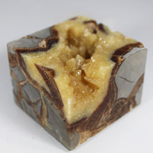 Load image into Gallery viewer, Septarian Display Cube - Utah USA - Golden Calcite
