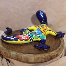 Load image into Gallery viewer, Mexican Folk Art Pottery - Blue Sally Salamander
