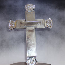 Load image into Gallery viewer, Tile &amp; Tin Christian Cross: Orange-Red Southwest Palette
