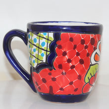 Load image into Gallery viewer, Talavera Cup Mug  | Brilliant Hand Glaze Floral Pattern | Hecho en Mexico Native Art
