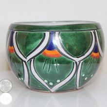 Load image into Gallery viewer, Talavera Flower Pottery | Rich Green Leaves Floral Pattern | Mexico Folk Art
