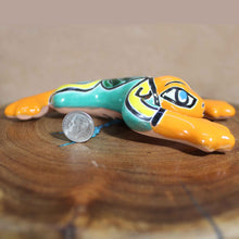 Load image into Gallery viewer, Orange Talavera Wall Frog - Mexican Folk Art Pottery/Ceramics
