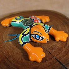 Load image into Gallery viewer, Orange Talavera Wall Frog - Mexican Folk Art Pottery/Ceramics
