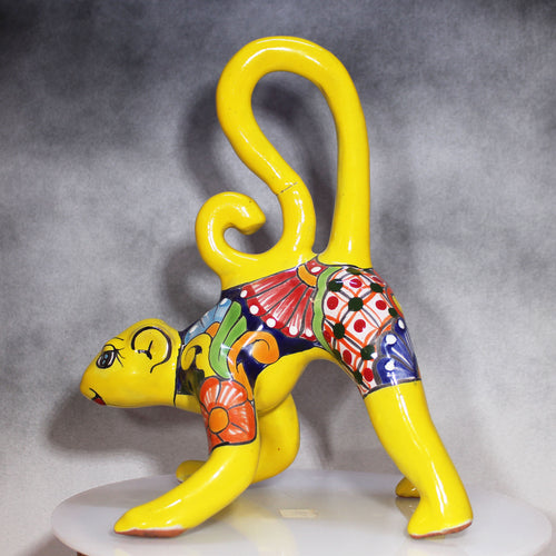 Talavera Yellow Monkey Mexican Pottery