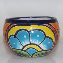 Load image into Gallery viewer, Talavera Flower Pottery | Bright Colors on White | Mexico Folk Art SW Floral Design
