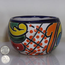 Load image into Gallery viewer, Talavera Flower Pottery | Bright Colors on White | Mexico Folk Art SW Floral Design
