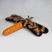 Load image into Gallery viewer, Side view of Talavera Dragonfly Ceramic Figure
