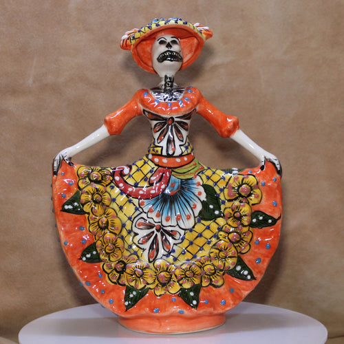 Talavera Catrina Bailarina Day Dead Figure