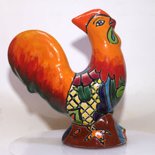 Load image into Gallery viewer, Talavera Ceramic Rooster Figure | Vibrant Glaze | Folk Art Garden Decor
