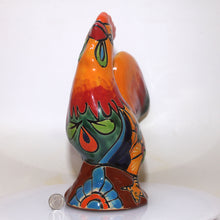 Load image into Gallery viewer, Talavera Ceramic Rooster Figure | Vibrant Glaze | Folk Art Garden Decor
