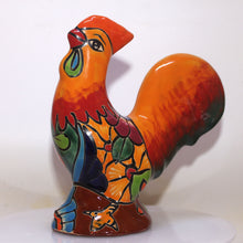 Load image into Gallery viewer, Talavera Ceramic Rooster Figure | Vibrant Glaze | Folk Art Garden Decor
