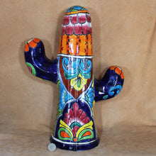 Load image into Gallery viewer, Large Talavera Pottery - Saguaro Cactus Plant - Mexican Festive Art
