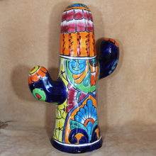 Load image into Gallery viewer, Large Talavera Pottery - Saguaro Cactus Plant - Mexican Festive Art
