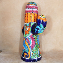 Load image into Gallery viewer, Large Talavera Pottery - Saguaro Cactus Plant - Mexican Festive Art
