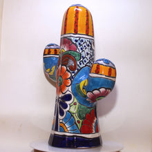 Load image into Gallery viewer, Large Talavera Pottery | Saguaro Cactus Plant | Mexican Festive Art
