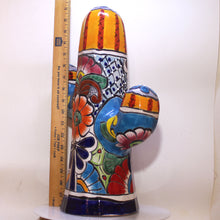 Load image into Gallery viewer, Large Talavera Pottery | Saguaro Cactus Plant | Mexican Festive Art
