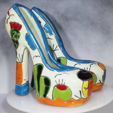 Load image into Gallery viewer, Talavera High Heels -  Ceramic Pottery - Mexico Folk Art
