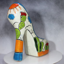 Load image into Gallery viewer, Talavera High Heels -  Ceramic Pottery - Mexico Folk Art
