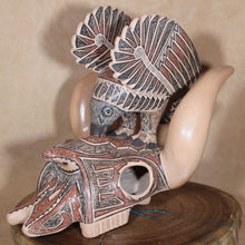 Load image into Gallery viewer, Bird on Skull - 2024 Award Winner - Mata Ortiz Cultural Folk Art
