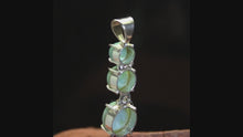 Load and play video in Gallery viewer, 3 Piece Light Blue Larimar Pendant in Sterling Silver
