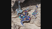 Load and play video in Gallery viewer, Blue Incan Snakes Earrings &amp; Pendant - Urin Huanca
