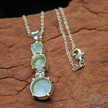 Load image into Gallery viewer, 3 Piece Light Blue Larimar Pendant in Sterling Silver.
