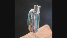 Load and play video in Gallery viewer, Oval Turquoise Pendant in Silver - Kashmir Connection
