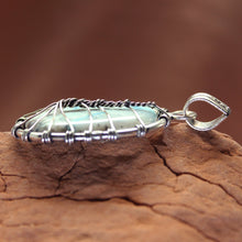 Load image into Gallery viewer, Blue Hue Dendrite Jasper Pendant in Sterling Silver.
