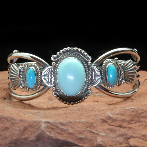 Campito & Kingman Turquoise Cuff - Desert Buckeye Gallery