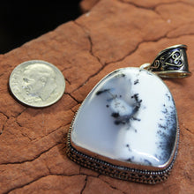 Load image into Gallery viewer, White Dendrite Jasper Pendant in Sterling Silver.

