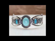 Load and play video in Gallery viewer, Campito &amp; Kingman Turquoise Cuff
