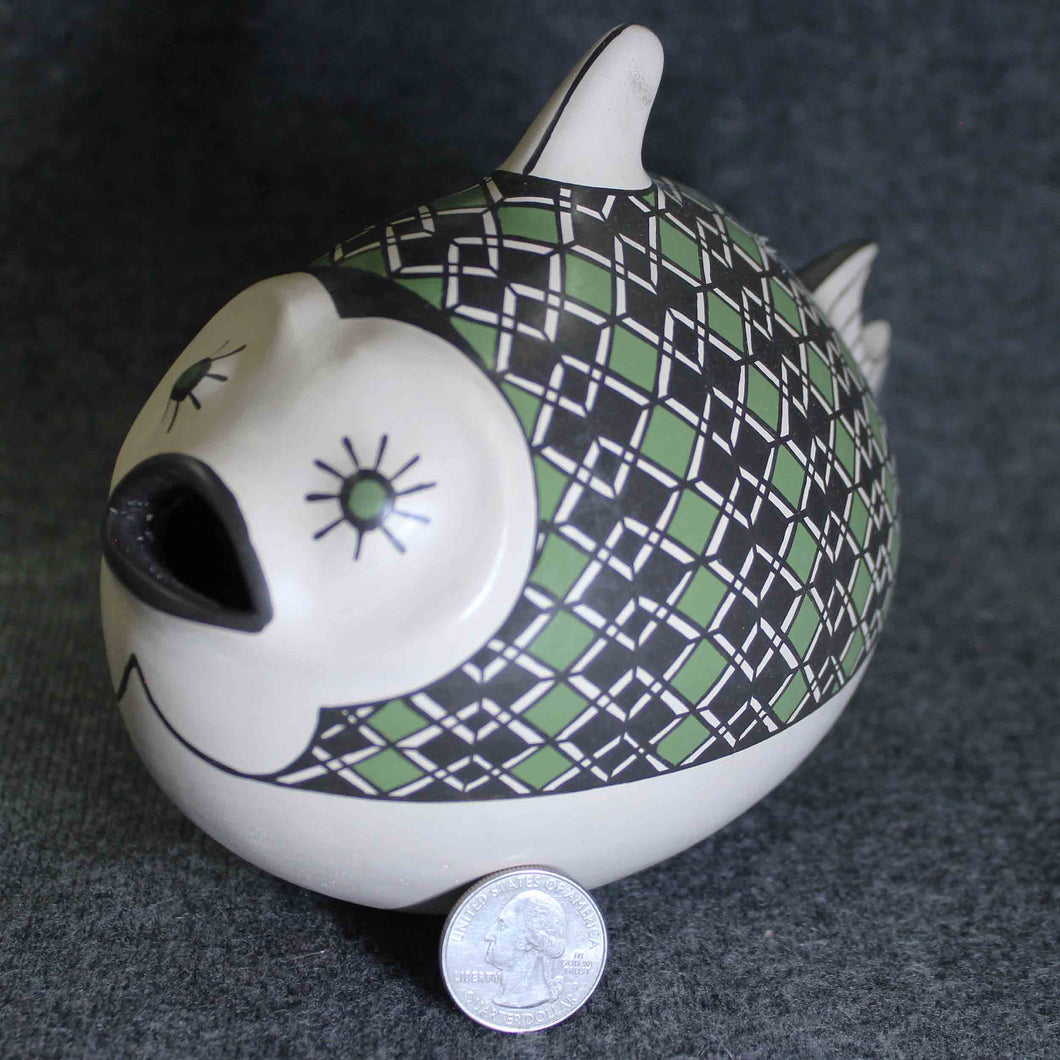 Ms. Ruth Cota Renteria - Plump Fish - Mata Ortiz Pottery