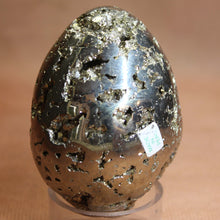 Load image into Gallery viewer, Pyrite Crystal Egg Yellow Fools Gold Peruvian Original.
