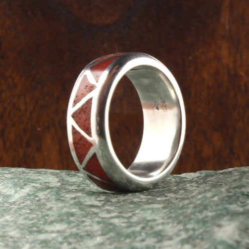 Sterling Silver rings red coral