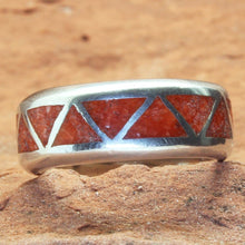 Load image into Gallery viewer, Sterling Silver rings red coral
