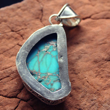 Load image into Gallery viewer, Blue Sea Sediment Jasper Free Form Pendant Sterling Silver.
