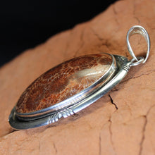 Load image into Gallery viewer, Sterling Silver Chestnut Fossil Coral Pendant - Charles Albert - Desert Buckeye Gallery
